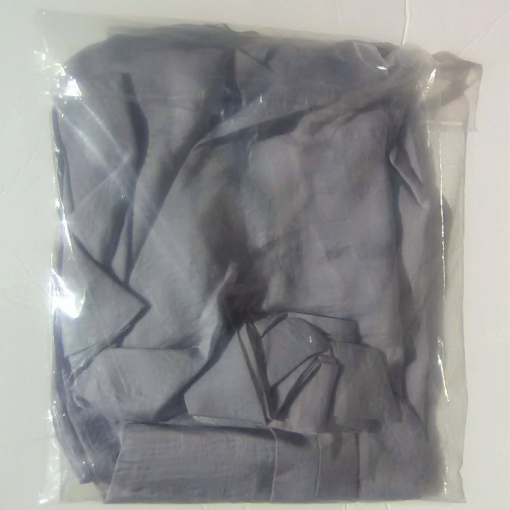 Faux Wrap Dress NWT Grey Blue - Picture 7 of 7